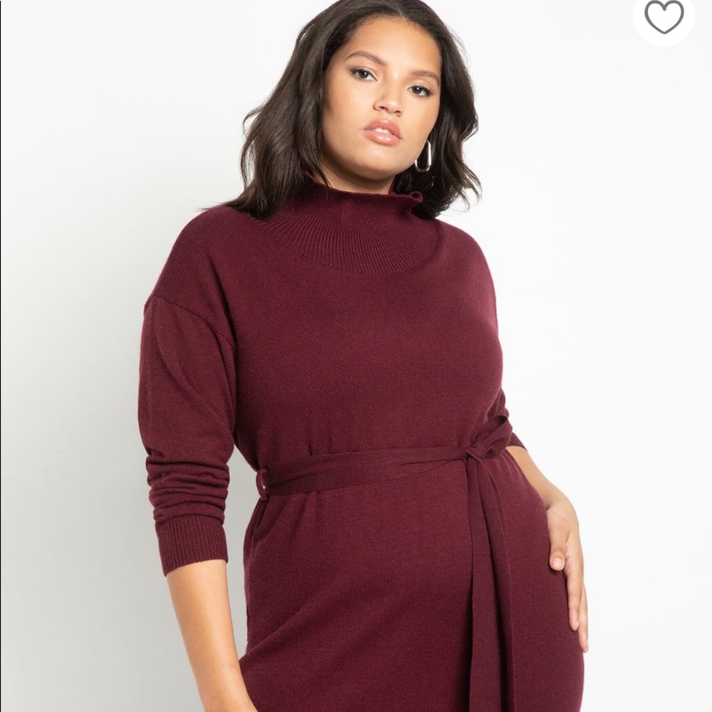 🎉HP🎉 Eloquii Funnel Neck Long Sweater Dress 22/24 - Picture 3 of 3